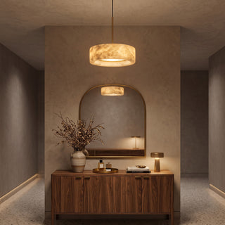 Kaelith Alabaster Drum Pendant Lamp – detail 8