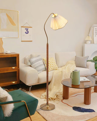 Living room Gold Metal Keith Floor Lamp 17.7" - Pinlighting
