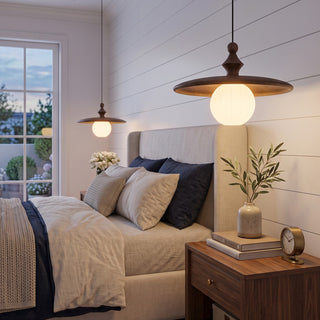 Koda Ribbed Glass Pendant Light