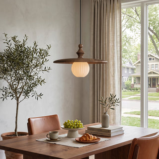 Koda Ribbed Glass Pendant Light