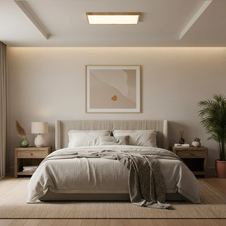 Lampy Square Travertine Ceiling Lamp