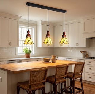 Laurel 3-Light Linear Botanical Pendant