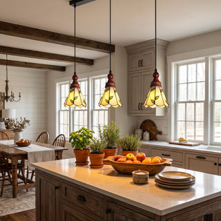Laurel 3-Light Linear Botanical Pendant