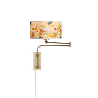 Linnea Patterned Fabric Plug-in Sconce