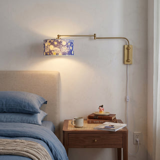 Linnea Patterned Fabric Plug-in Sconce