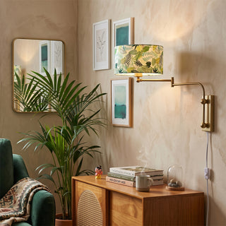 Linnea Patterned Fabric Plug-in Sconce