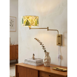 Linnea Patterned Fabric Plug-in Sconce