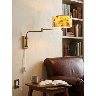 Linnea Patterned Fabric Plug-in Sconce