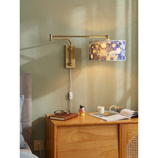 Linnea Patterned Fabric Plug-in Sconce