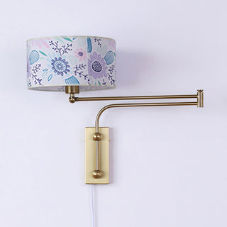 Linnea Patterned Fabric Plug-in Sconce