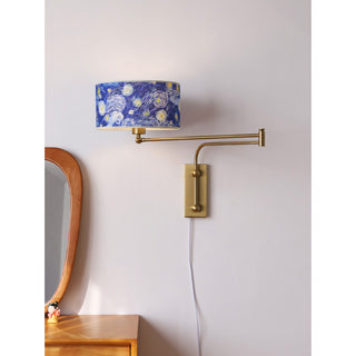 Linnea Patterned Fabric Plug-in Sconce
