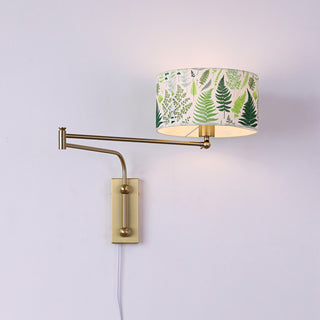 Linnea Patterned Fabric Plug-in Sconce