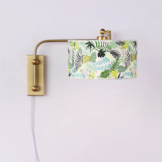 Linnea Patterned Fabric Plug-in Sconce