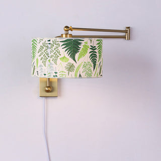 Linnea Patterned Fabric Plug-in Sconce