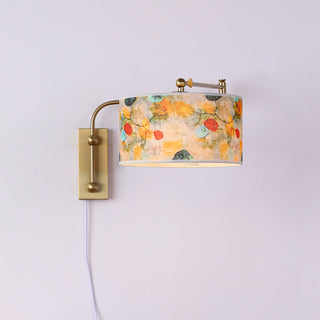 Linnea Patterned Fabric Plug-in Sconce