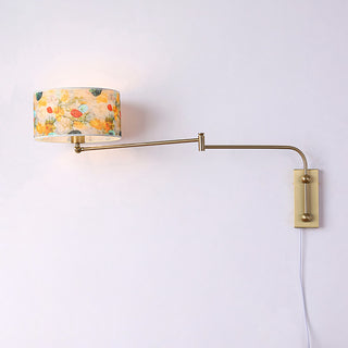 Linnea Patterned Fabric Plug-in Sconce