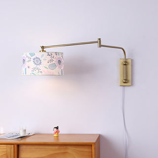 Linnea Patterned Fabric Plug-in Sconce
