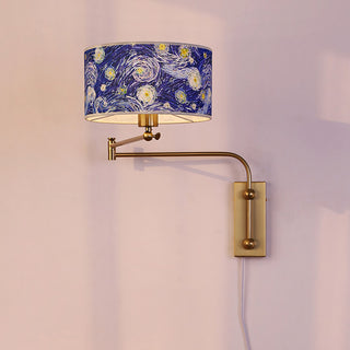 Linnea Patterned Fabric Plug-in Sconce