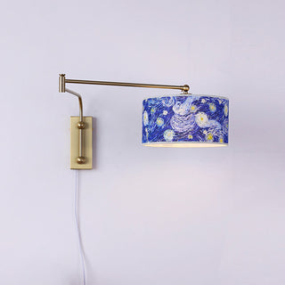 Linnea Patterned Fabric Plug-in Sconce