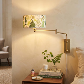 Linnea Patterned Fabric Plug-in Sconce