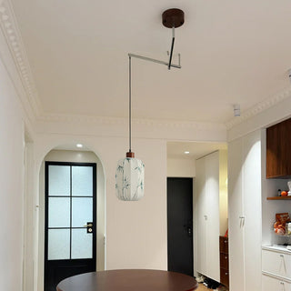 Linwood Fabric Swing Arm Pendant Lamp