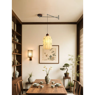 Linwood Fabric Swing Arm Pendant Lamp