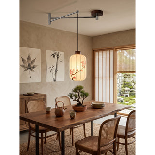 Linwood Fabric Swing Arm Pendant Lamp