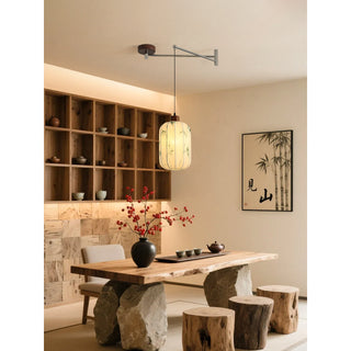 Linwood Fabric Swing Arm Pendant Lamp