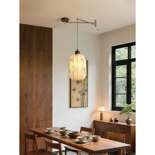 Linwood Fabric Swing Arm Pendant Lamp