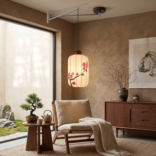 Linwood Fabric Swing Arm Pendant Lamp