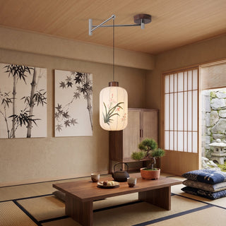 Linwood Fabric Swing Arm Pendant Lamp