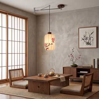 Linwood Fabric Swing Arm Pendant Lamp