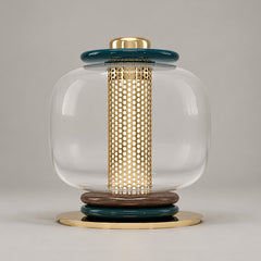 Mirror Polished Brass & Blue