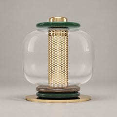 Mirror Polished Brass & Green