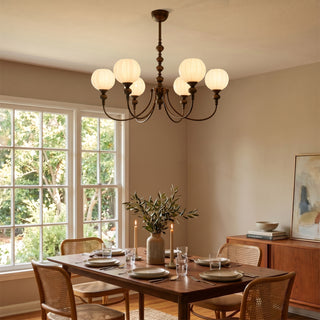 Lucerne Melon Globe Chandelier