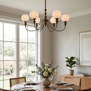 Lucerne Melon Globe Chandelier