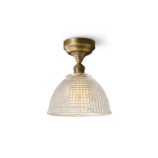 Lucien Prismatic Glass Flush Mount