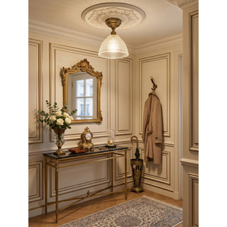 Lucien Prismatic Glass Flush Mount