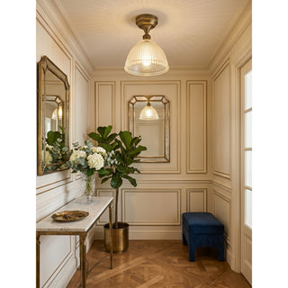 Lucien Prismatic Glass Flush Mount