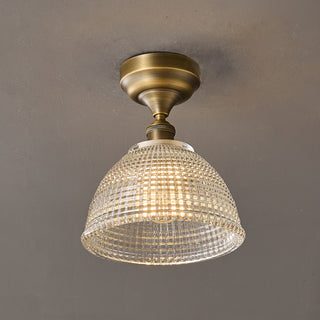 Lucien Prismatic Glass Flush Mount