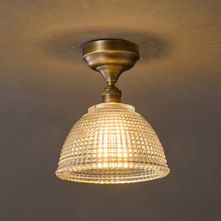 Lucien Prismatic Glass Flush Mount
