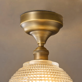 Lucien Prismatic Glass Flush Mount