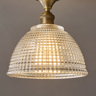Lucien Prismatic Glass Flush Mount