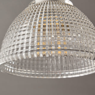 Lucien Prismatic Glass Flush Mount