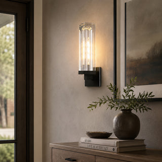 Luvent Crystal Pillar Sconce