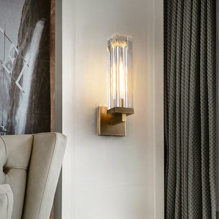 Luvent Crystal Pillar Sconce