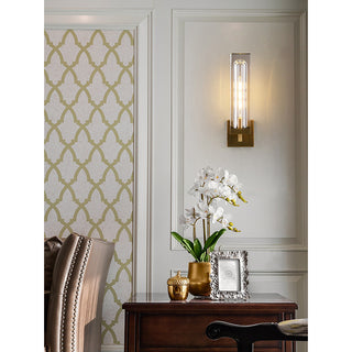 Luvent Crystal Pillar Sconce