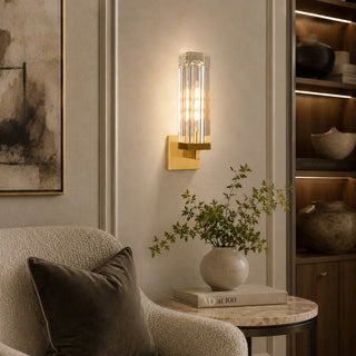 Luvent Crystal Pillar Sconce