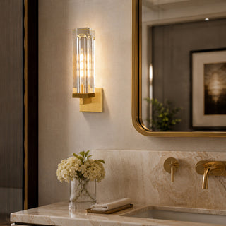 Luvent Crystal Pillar Sconce