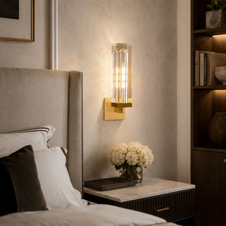 Luvent Crystal Pillar Sconce